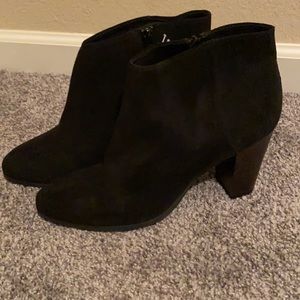 FAUX SUEDE ANKLE BOOTS